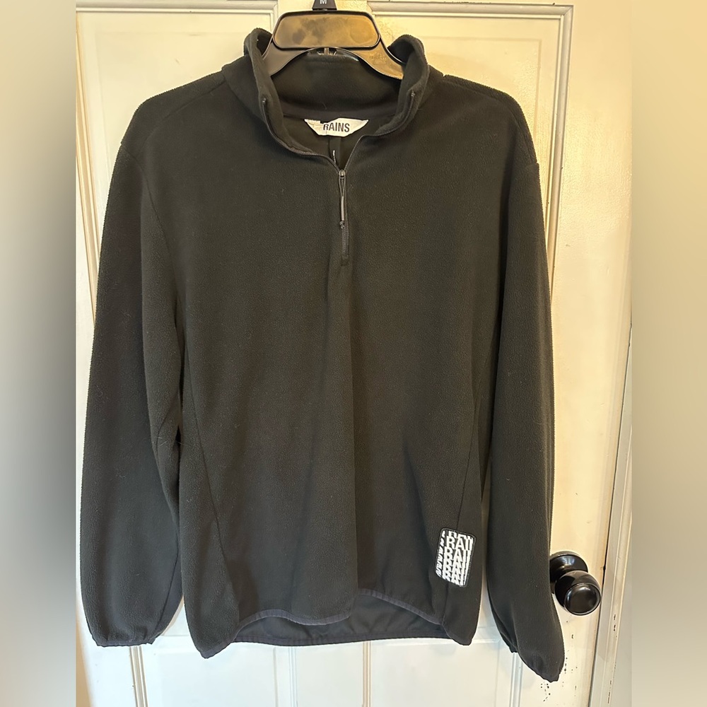 Rains Fleece Half-Zip Pullover Black Size‎ XS Unisex